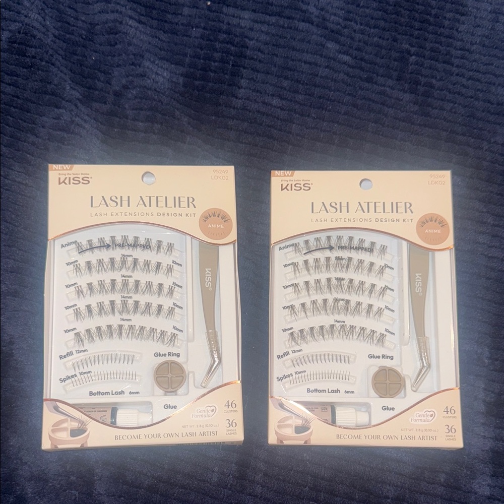 Kiss Lash Atelier Natural Beige and White Lash Extensions Kit - SET OF TWO